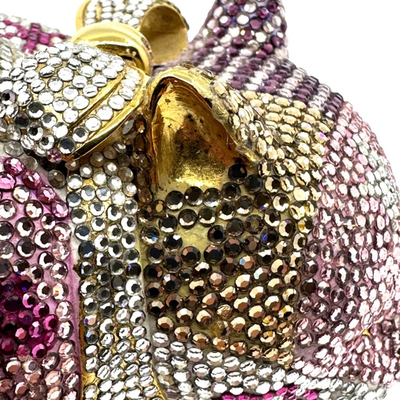 Judith Leiber Multi Color Resting Angel Cat Swarovski Minaudiere Clutch - Picture 10 of 14